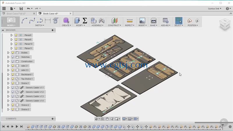 Fusion360木质家具配件设计视频教程的图片2