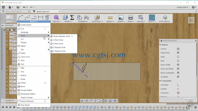 Fusion360木质家具配件设计视频教程的图片3