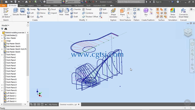 Inventor中Loft工具使用技术视频教程的图片2