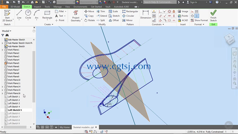 Inventor中Loft工具使用技术视频教程的图片3