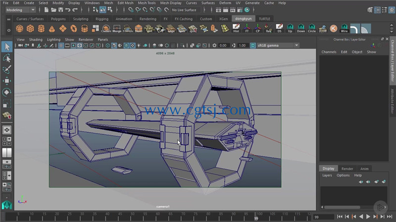 Maya与PS大型科幻飞船场景实例制作视频教程的图片1