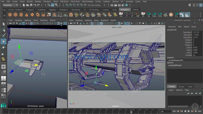 Maya与PS大型科幻飞船场景实例制作视频教程的图片4