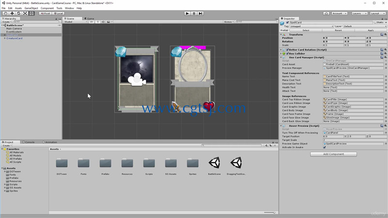 Unity游戏卡牌战斗系统实例训练视频教程的图片3