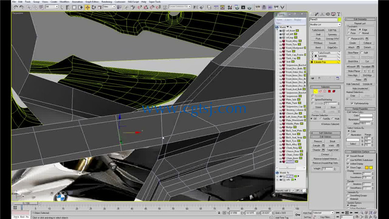 宝马摩托车S1000RR高精度建模视频教程的图片3