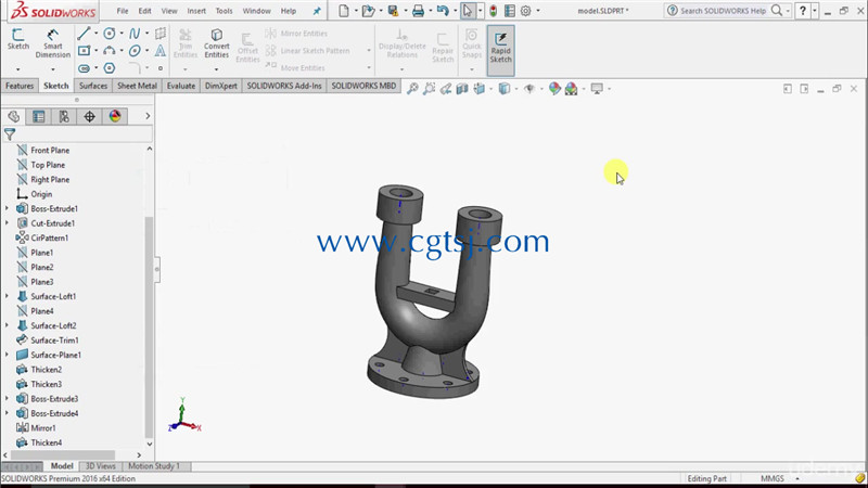 Solidworks从2D草图到3D建模视频教程的图片1