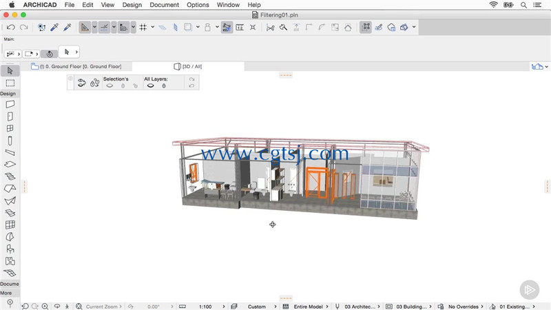 ArchiCAD中滤镜应用使用技术训练视频教程的图片1