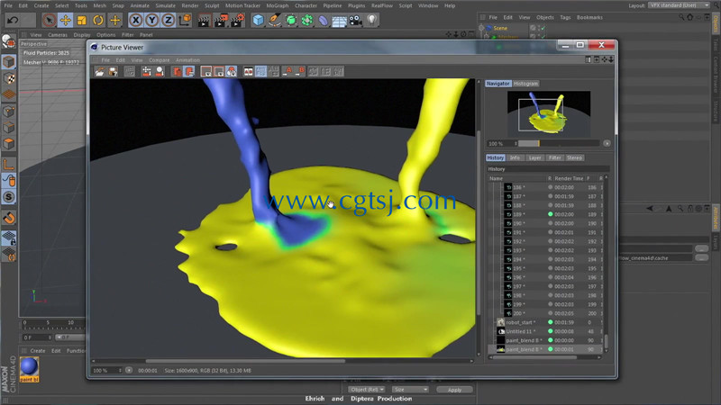 C4D中RealFlow高阶流体模拟特效视频教程的图片1