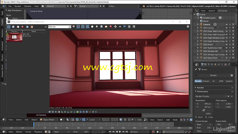 Blender中V-Ray色彩渲染控制技术视频教程的图片3
