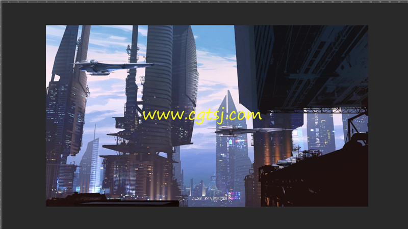 概念科幻城市全景绘制大师级视频教程的图片4