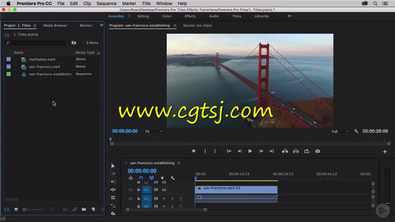 Premiere Pro CC标题动画技术训练视频教程的图片1