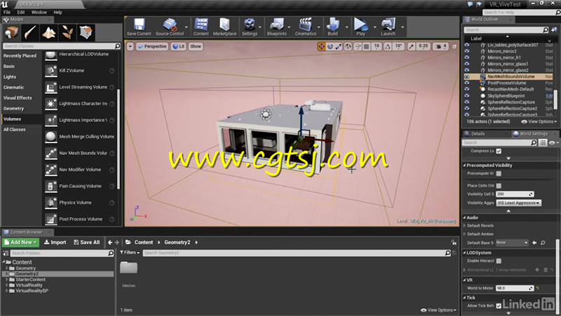 UE4引擎中VR虚拟显示室内建筑体验技术频教程的图片1