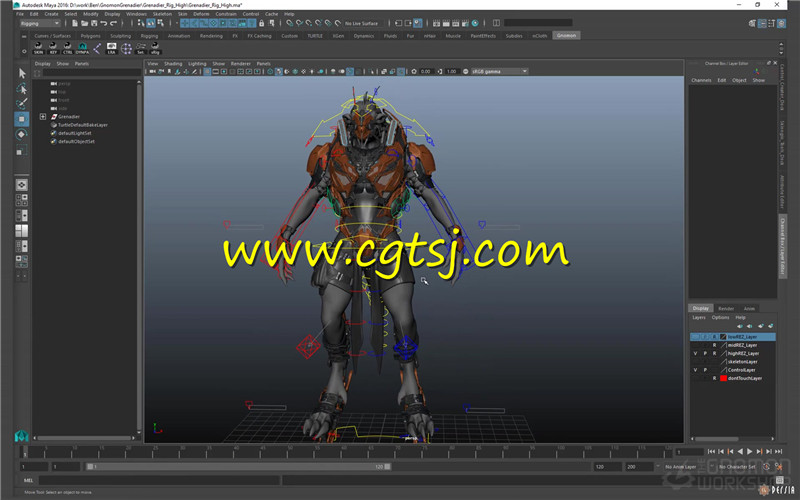 科幻游戏角色大师级完整制作实例训练视频教程 - 动画绑定篇的图片3
