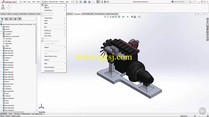 Solidworks组建线性静态分析视频教程的图片1