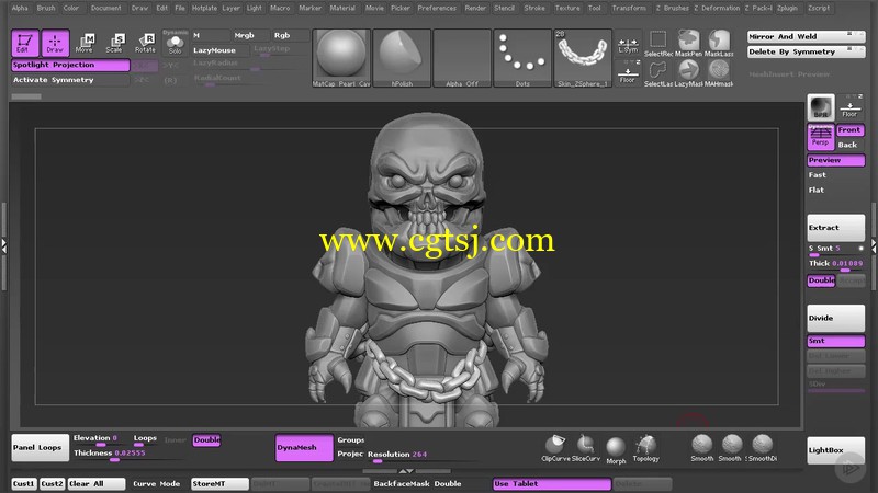 Zbrush概念怪兽雕刻设计大师级训练视频教程的图片3