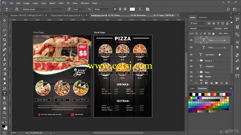 PS美食宣传海报设计实例制作视频教程的图片4