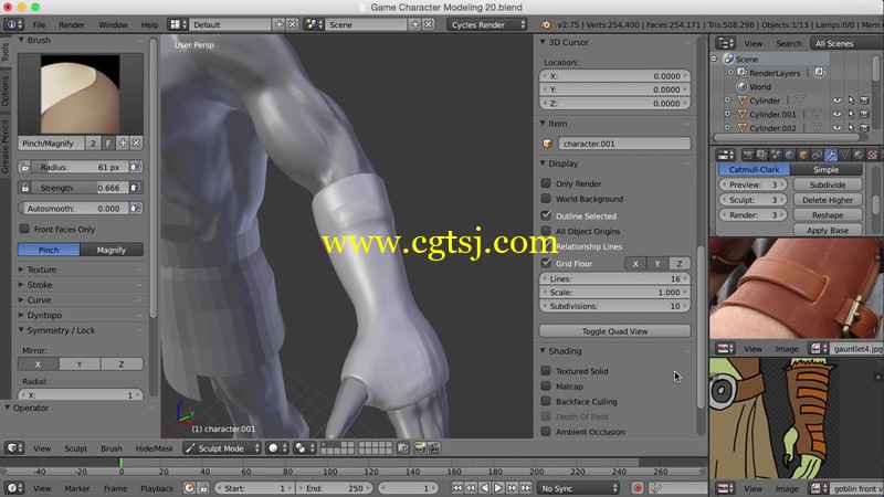 Blender游戏角色雕刻技术训练视频教程的图片4