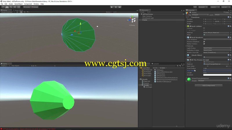 Unity编程制作几何网格地形实例训练视频教程的图片4