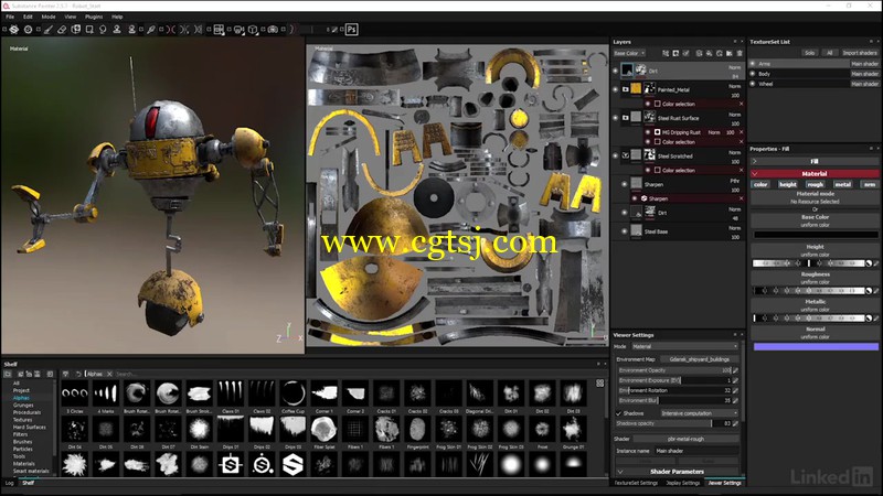 3dsMax中Substance材质工具集使用技术视频教程的图片3