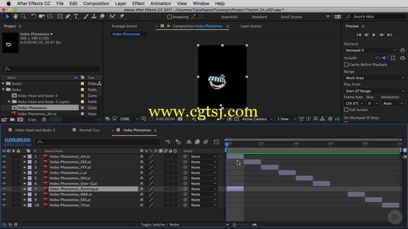 AE口型音频动画同步技术视频教程的图片3
