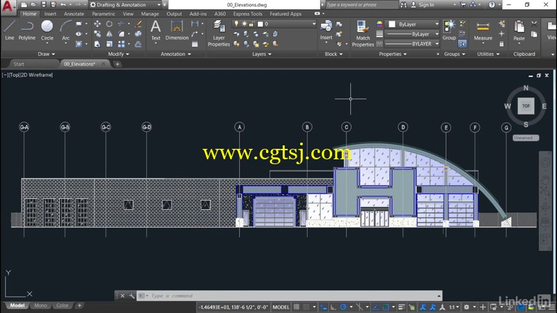 AutoCAD中2D与3D建筑立面技术视频教程的图片2