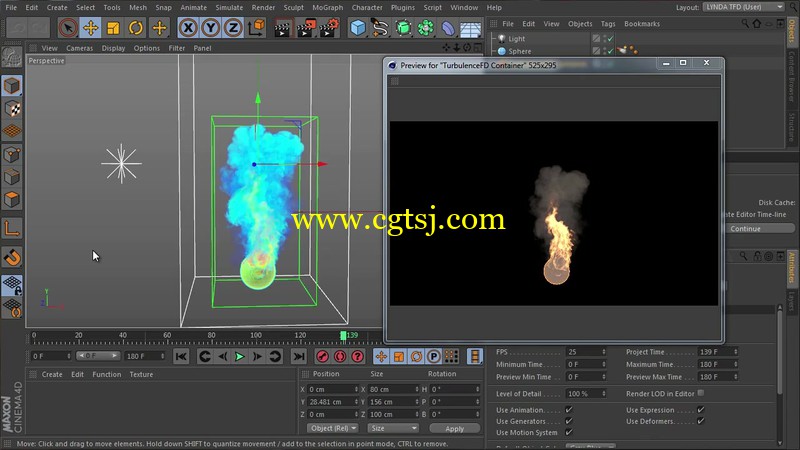 C4D流体水墨烟雾特效插件TurbulenceFD全面基础培训教程的图片1