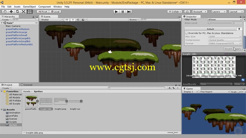 Unity中2D游戏角色控制技术视频教程的图片1