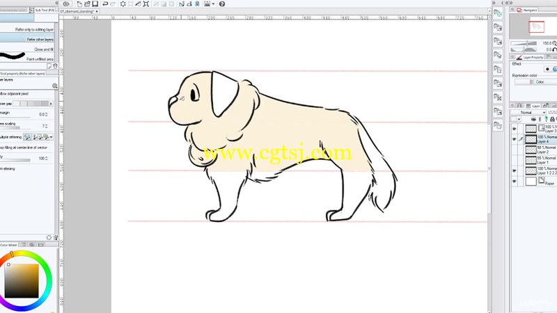 小狗数字绘画与上色实例训练视频教程的图片2