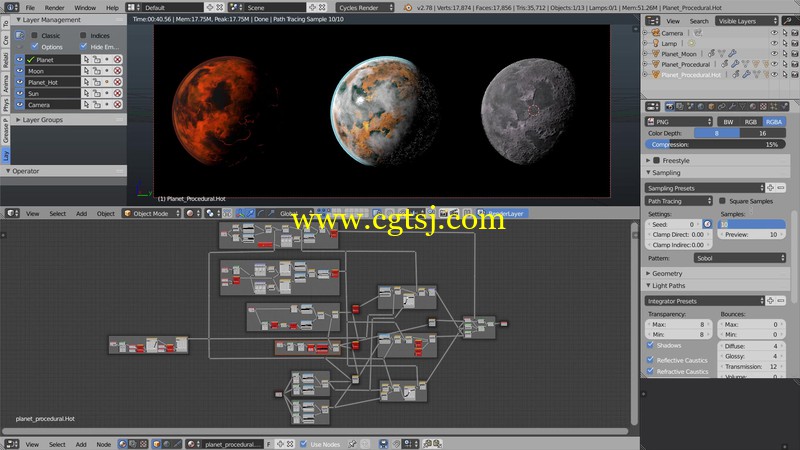 Blender星球宇宙空间视觉特效实例制作视频教程的图片1