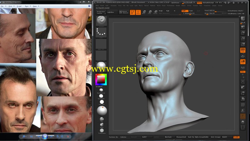 Zbrush角色肖像雕刻艺术训练视频教程的图片4