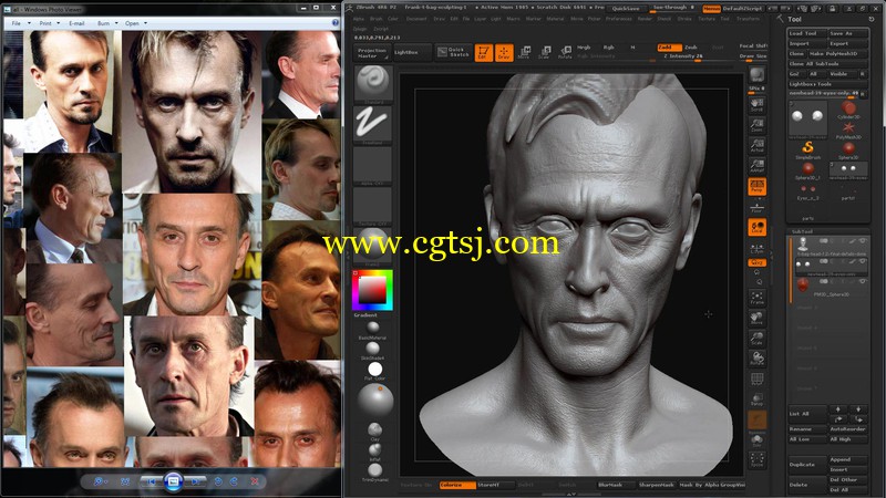 Zbrush角色肖像雕刻艺术训练视频教程的图片8