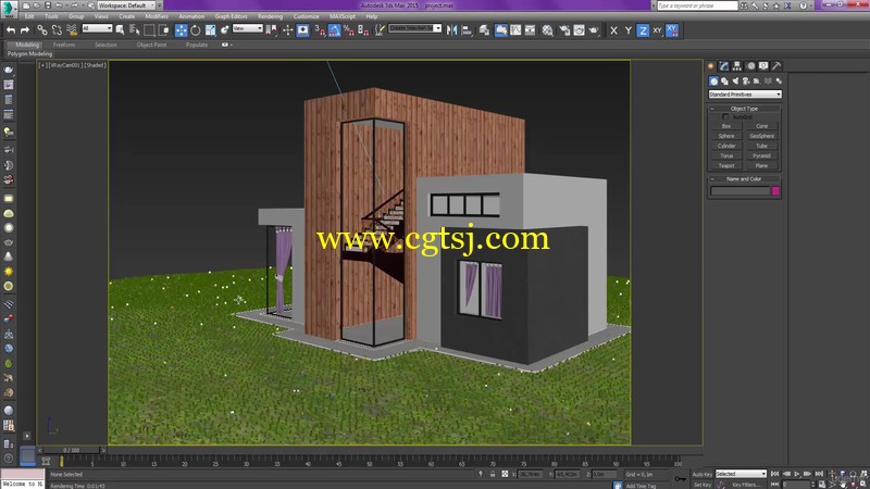 3dsmax林中房屋建筑可视化视频教程的图片2