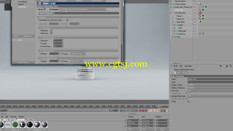 全新炫酷灯泡特效C4D视频教程带工程文件的图片2