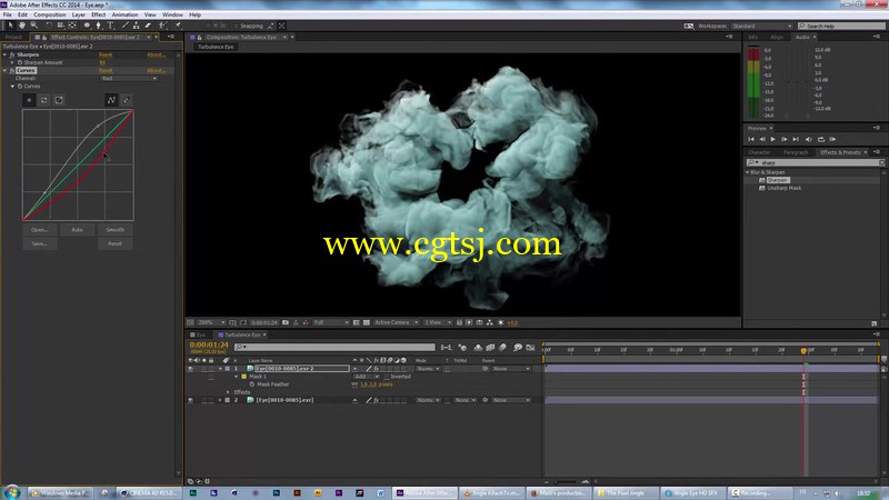 炫酷的方块变形水晶球烟雾动画C4D视频教程的图片2