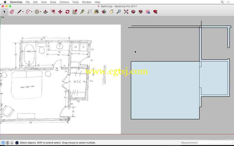 SketchUp浴室改造设计训练视频教程的图片1