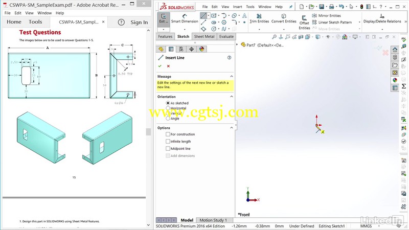 Solidworks认证级钣金设计训练视频教程的图片2