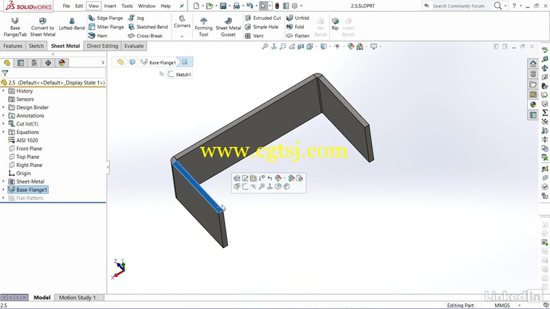 Solidworks认证级钣金设计训练视频教程的图片4