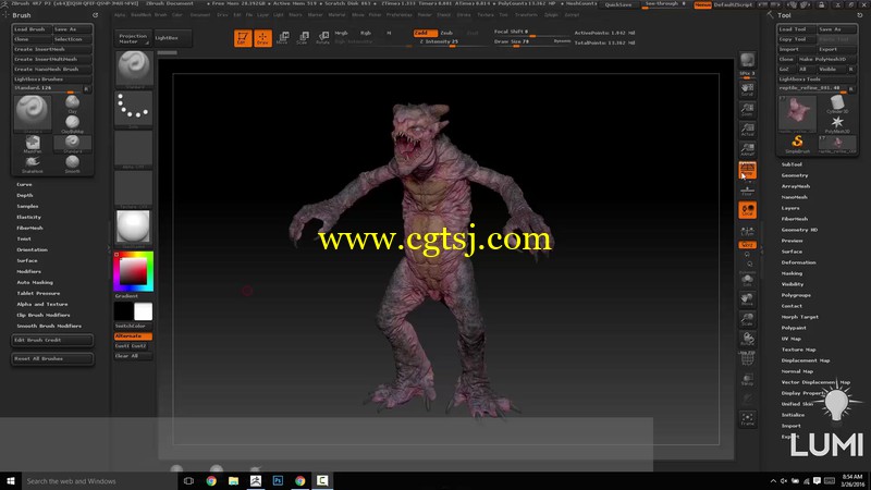 超精细游戏怪兽雕刻实例制作大师级训练视频教程的图片1