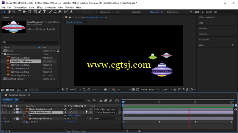 AE动画特效基础核心实例训练视频教程的图片1