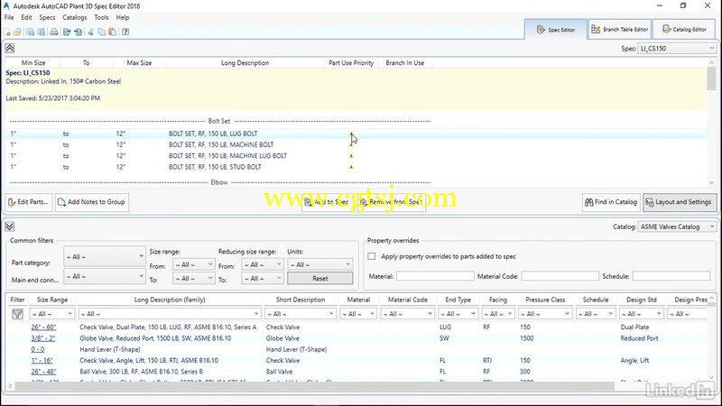 AutoCAD Plant 3D规格与目录技术视频教程的图片3