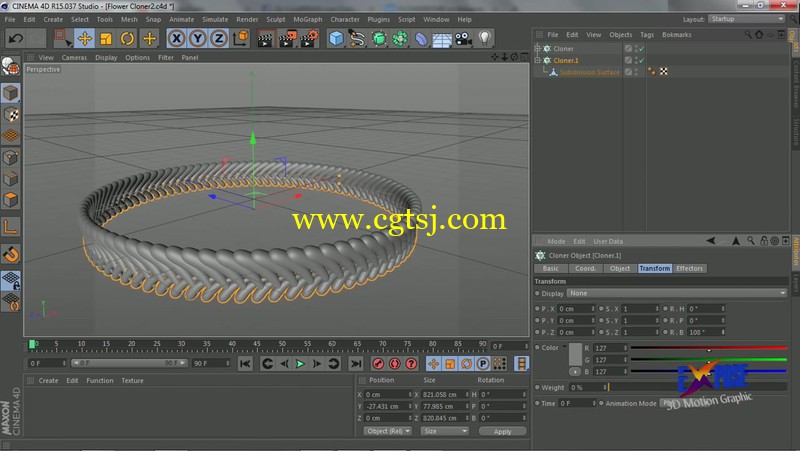 C4D创建漂亮的数字花朵动画视频教程的图片3