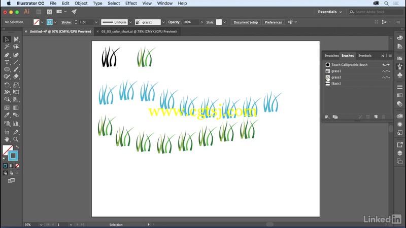 Illustrator自定义创意笔刷使用技术视频教程的图片3