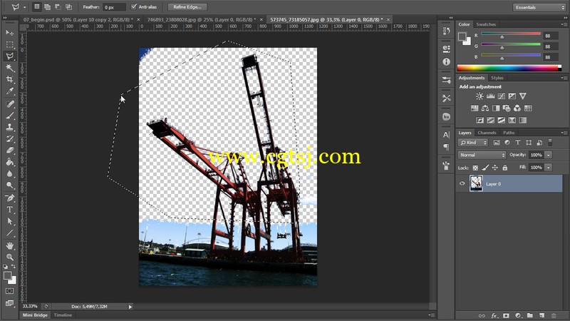 在PS图象处理软件绘制一个磨砂画视频教程的图片3