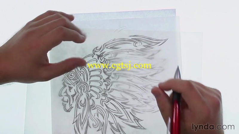 艺术家画美国土著部落人物插图工作流程视频教程的图片2