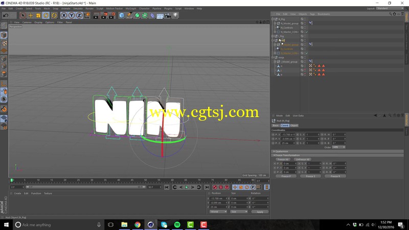 C4D卡通风格字体动画实例训练视频教程的图片3