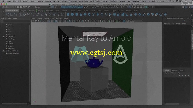 Maya渲染技术从Mental Ray过渡到Arnold训练视频教程的图片2