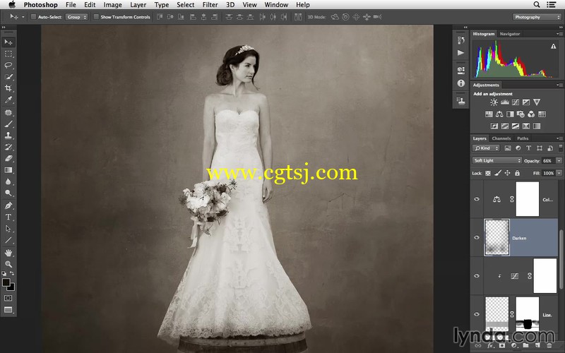 Photoshop 修饰婚纱肖像视频教程的图片3