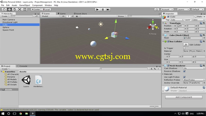 Unity游戏开发认证开始级别训练视频教程的图片3