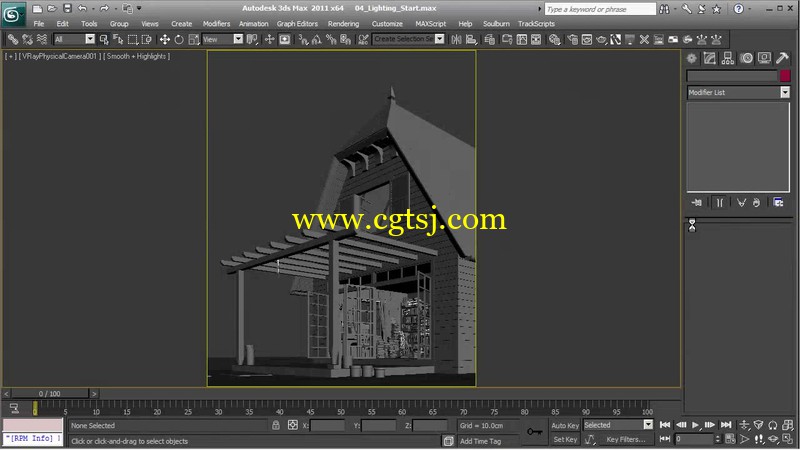 在3ds Max2011和Photoshop CS5创建一个风格化的房子视频教程的图片1