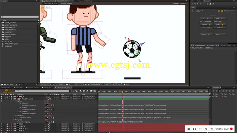 AE中操纵简单的字符动画视频教程的图片2