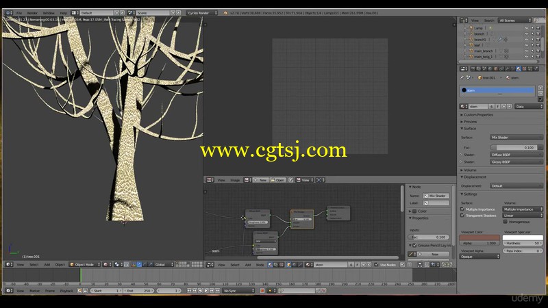 Blender小型花园环境场景实例制作视频教程的图片1
